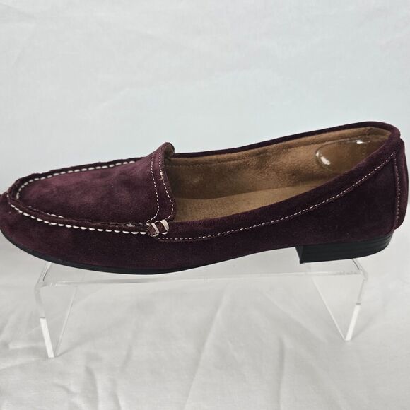 Naturalizer Slip On Shoes Women's Size 10 M Maroon Suede Leather Upper - Picture 8 of 16